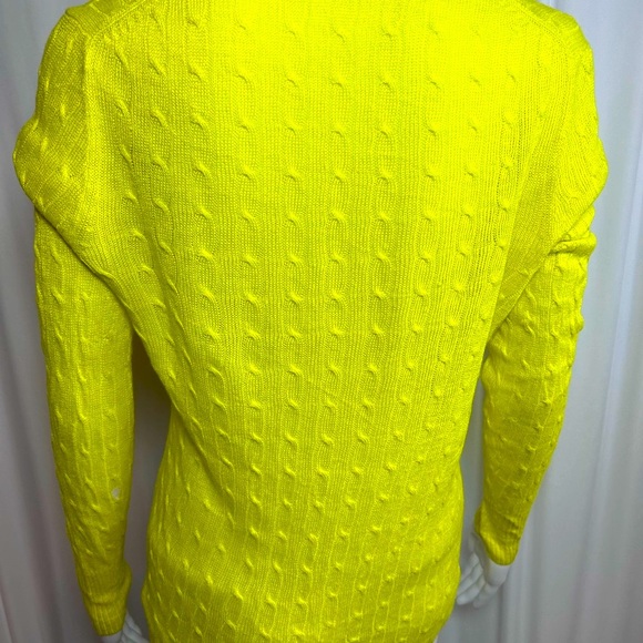 J. CrewYellow V-Neck Cable Knit Sweater - Picture 6 of 6